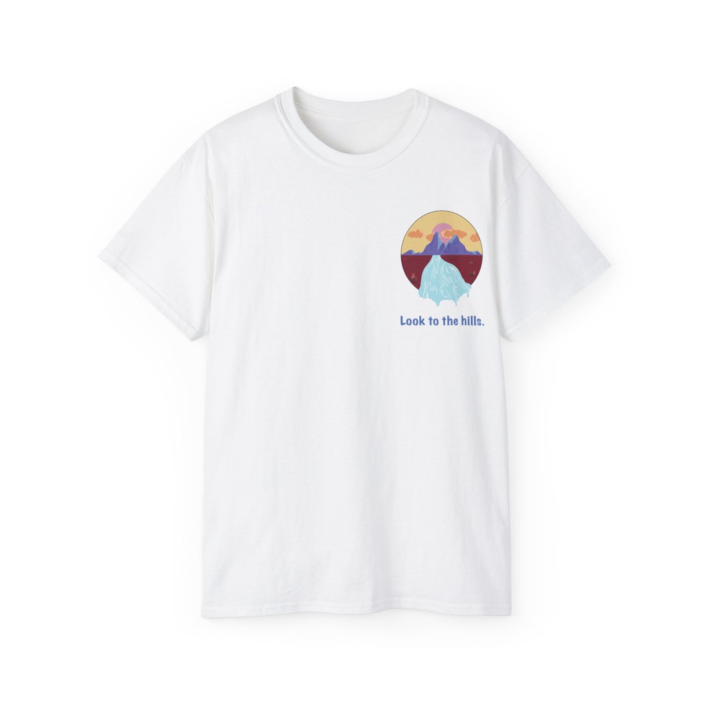 Look to the hills. Tee