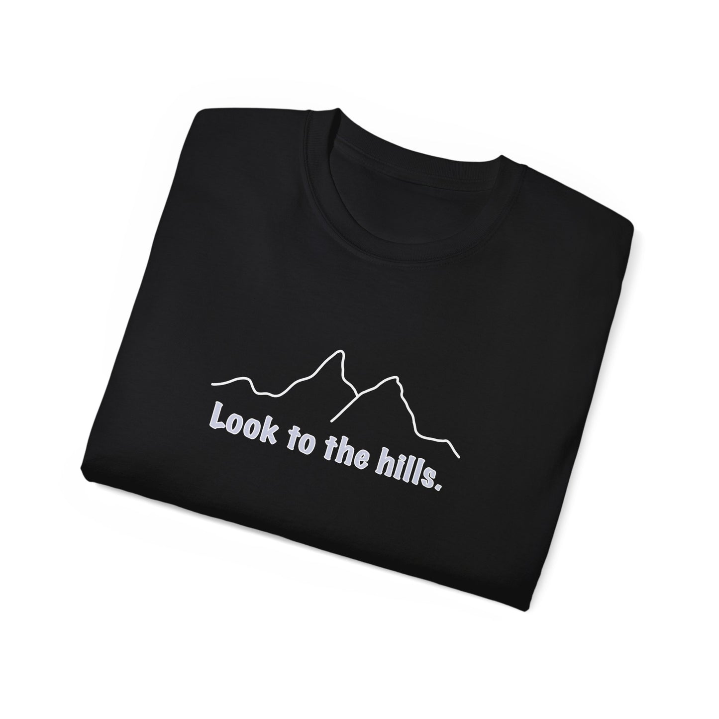 Look to the hills. LineArt Tee